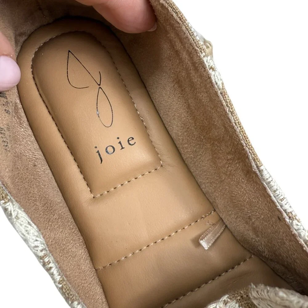 Joie Cara Embroidered Tropical Espadrille Slip On Loafers Women's size 8.5